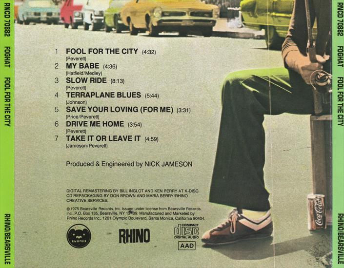 CD BACK COVER - CD BACK COVER - FOGHAT -  Fool for the city.bmp